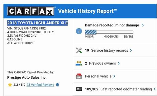2018 Toyota Highlander XLE