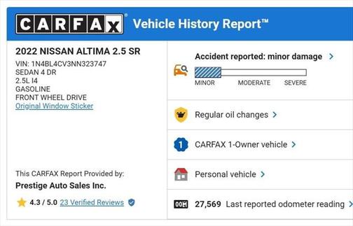 2022 Nissan Altima SR FWD