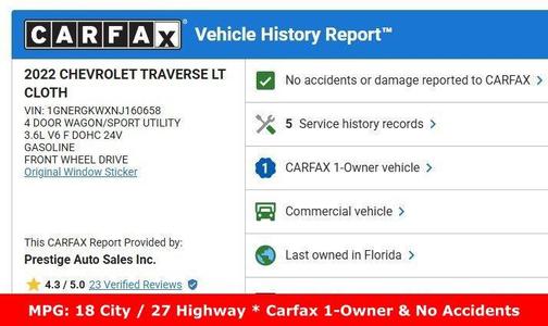 2022 Chevrolet Traverse LT Cloth