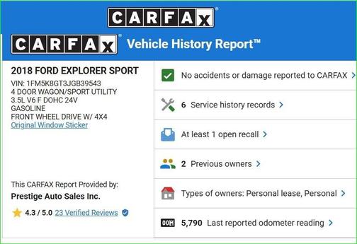 2018 Ford Explorer Sport