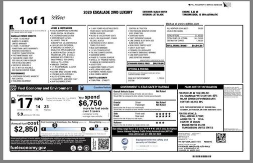 2020 Cadillac Escalade Luxury