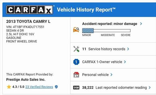 2013 Toyota Camry L