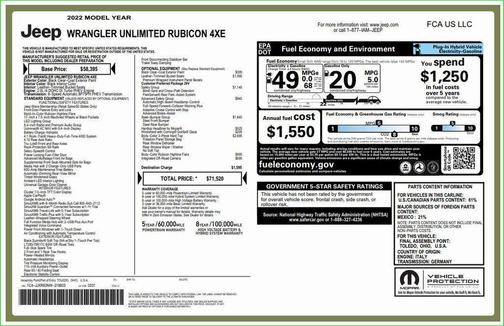 2022 Jeep Wrangler Unlimited 4xe Rubicon