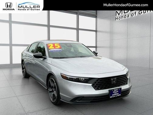 Solar Silver Metallic 2025 Honda Accord Hybrid Sport