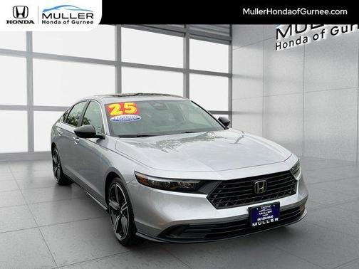 Solar Silver Metallic 2025 Honda Accord Hybrid Sport