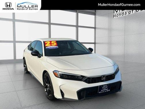 Platinum White 2025 Honda Civic Sport