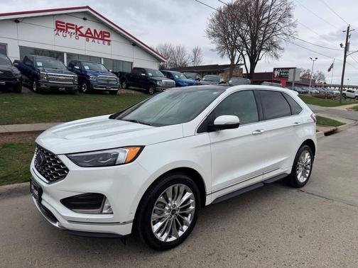 Star White Metallic Tri-Coat 2024 Ford Edge Titanium