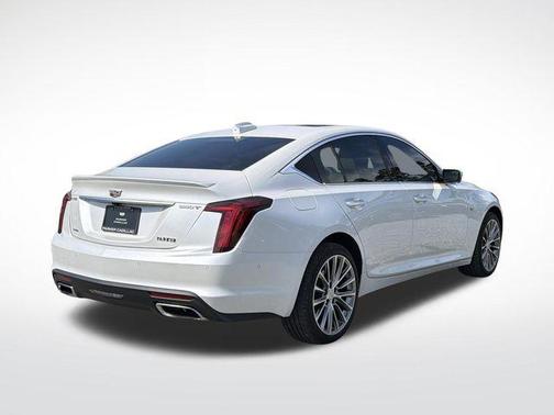 Crystal White Tricoat 2025 Cadillac CT5 Premium Luxury