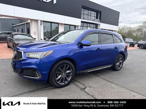 Blue 2020 Acura MDX 3.5L Technology & A-Spec Pkgs