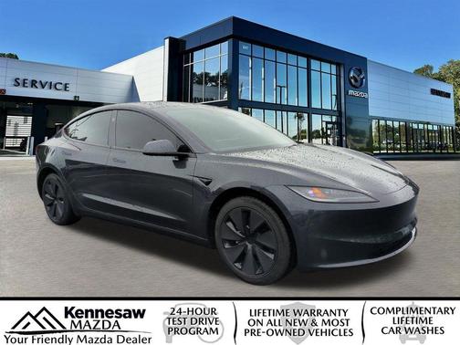 Stealth Gray 2025 Tesla Model 3 Long Range