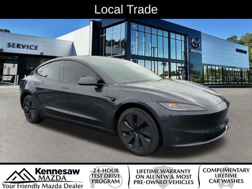 Stealth Gray 2025 Tesla Model 3 Long Range