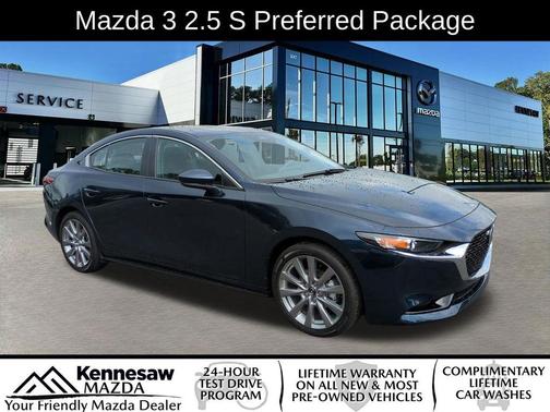 Deep Crystal Blue Mica 2026 Mazda Mazda3 FWD w/Preferred Package