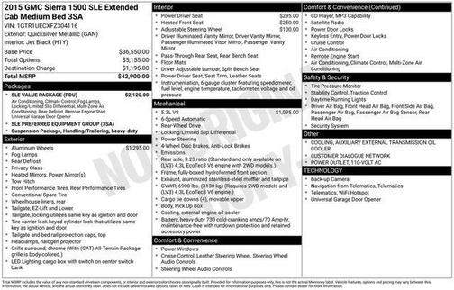Quicksilver Metallic 2015 GMC Sierra 1500 SLE