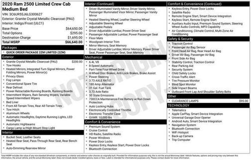 Granite Crystal Clearcoat Metallic 2020 RAM 2500 Limited