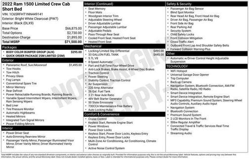 Bright White Clearcoat 2022 RAM 1500 Limited