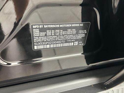 Black Sapphire Metallic 2025 BMW X3 30 xDrive