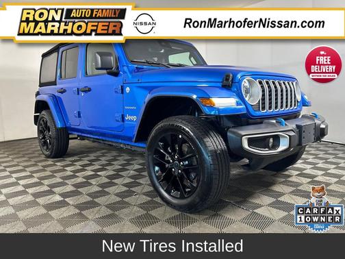 Hydro Blue Pearlcoat 2024 Jeep Wrangler 4xe Sahara