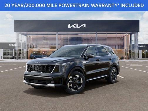Aurora Black Pearl 2026 Kia Sorento Hybrid EX