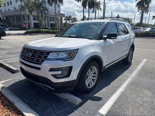White Platinum Clearcoat Metallic 2017 Ford Explorer XLT