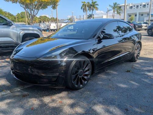 Black 2022 Tesla Model 3 Performance