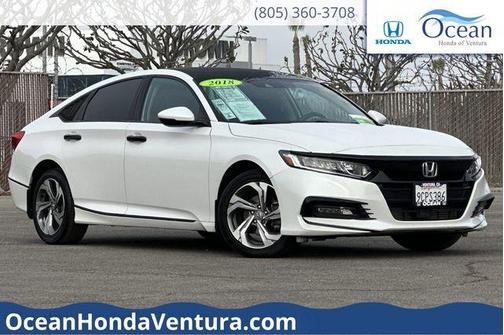 White 2018 Honda Accord EX-L