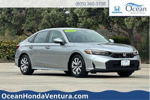 Solar Silver Metallic 2026 Honda Civic LX
