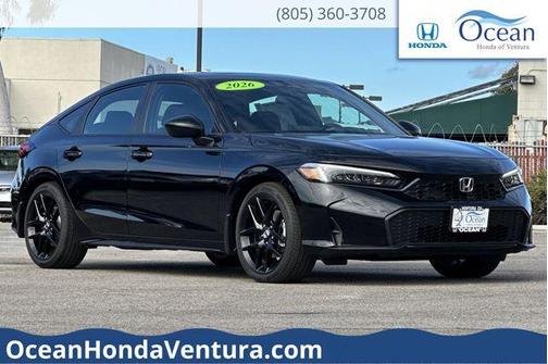 Crystal Black Pearl 2026 Honda Civic Hybrid Sport