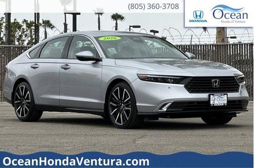 Solar Silver Metallic 2026 Honda Accord Hybrid Touring