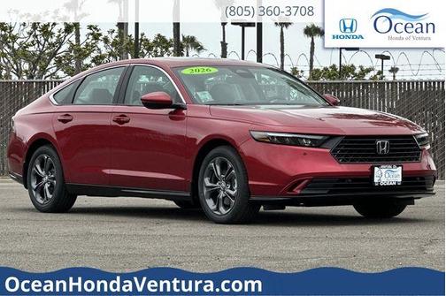 Radiant Red Metallic 2026 Honda Accord Hybrid EX-L