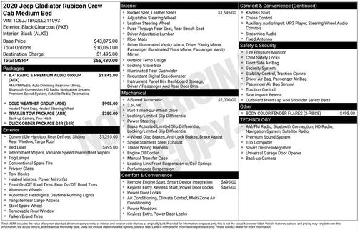 2020 Jeep Gladiator Rubicon