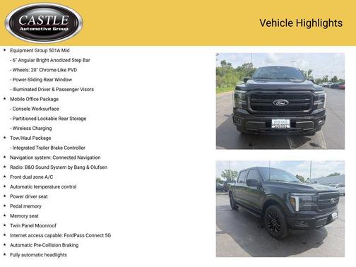 Agate Black Metallic 2025 Ford F-150 Lariat