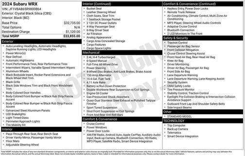 2024 Subaru WRX Base