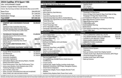 2024 Cadillac XT4 Sport