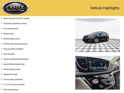 Brilliant Black Crystal Pearlcoat 2023 Chrysler Pacifica Touring L