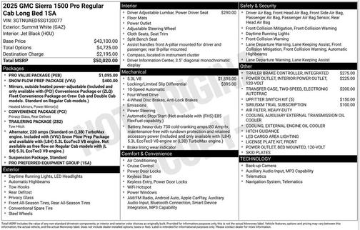 Summit White 2025 GMC Sierra 1500 Pro