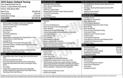 2023 Subaru Outback Touring