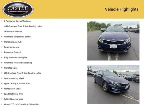 Horizon Blue 2019 Kia Optima S