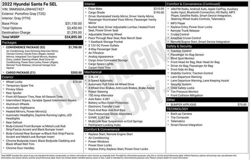 2022 Hyundai SANTA FE SEL 2.4