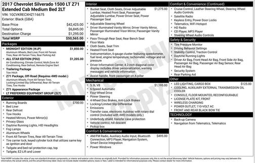 2017 Chevrolet Silverado 1500 2LT