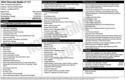2023 Chevrolet Malibu FWD 1LT