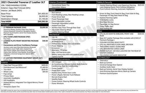 2021 Chevrolet Traverse LT Leather
