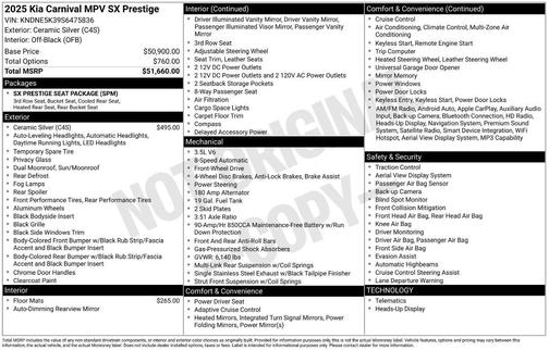 2025 Kia Carnival SX Prestige