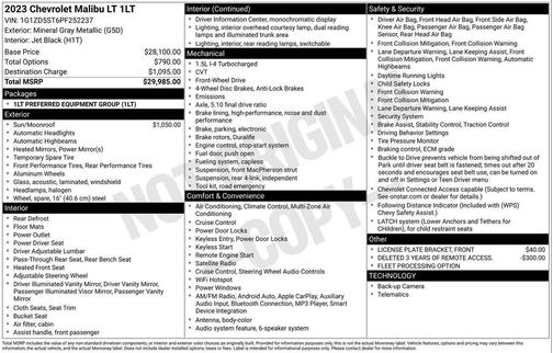 Mineral Gray Metallic 2023 Chevrolet Malibu FWD 1LT
