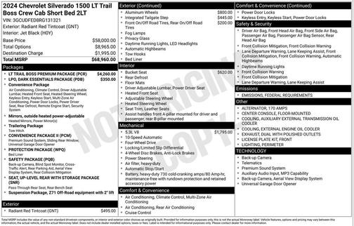 2024 Chevrolet Silverado 1500 LT Trail Boss