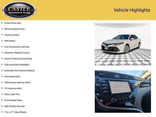 Super White 2018 Toyota Camry LE