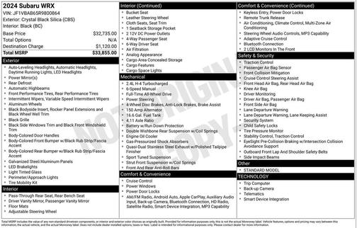 2024 Subaru WRX Base