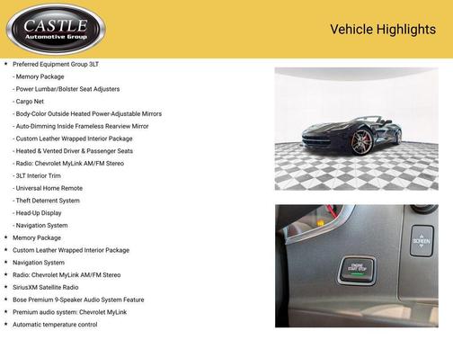 Black 2014 Chevrolet Corvette Stingray Z51