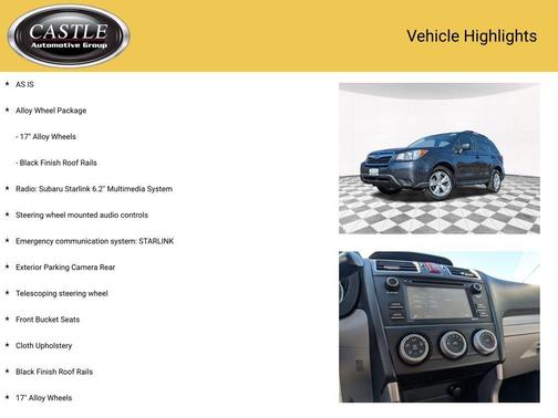 Dark Gray Metallic 2016 Subaru Forester 2.5i