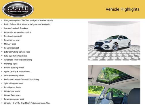 Crystal White Pearl 2025 Subaru Legacy Limited