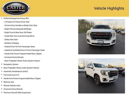 Summit White 2023 GMC Yukon SLT